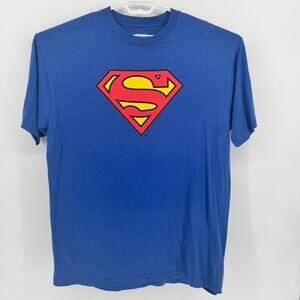 Superman DC Comics Tshirt Size XLT Blue Heroes Superman Short Sleeve
